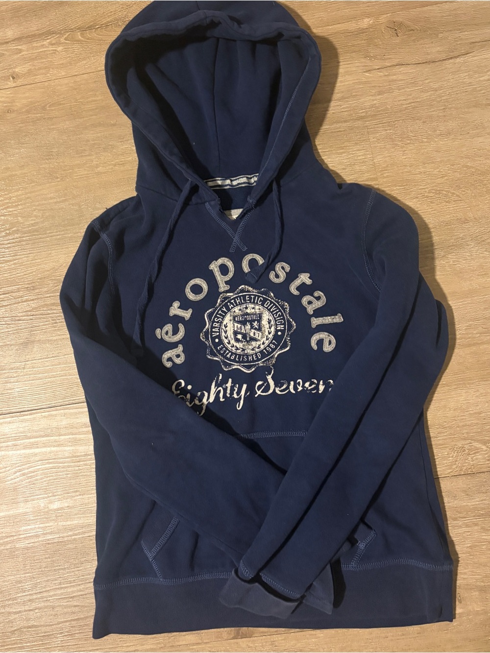 Vintage Y2K Aeropostale woman’s  Dark Blue Pullover Hoodie with Logo
